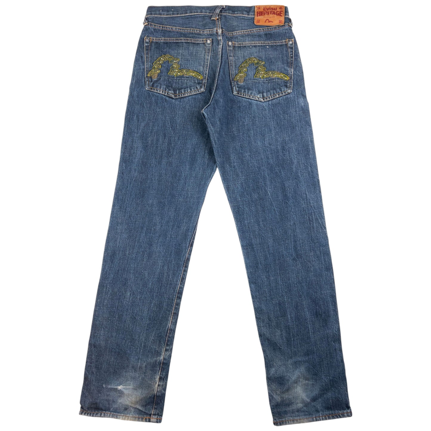 Vintage Evisu Double Gull Embroidered Japanese Denim Jeans Size W32