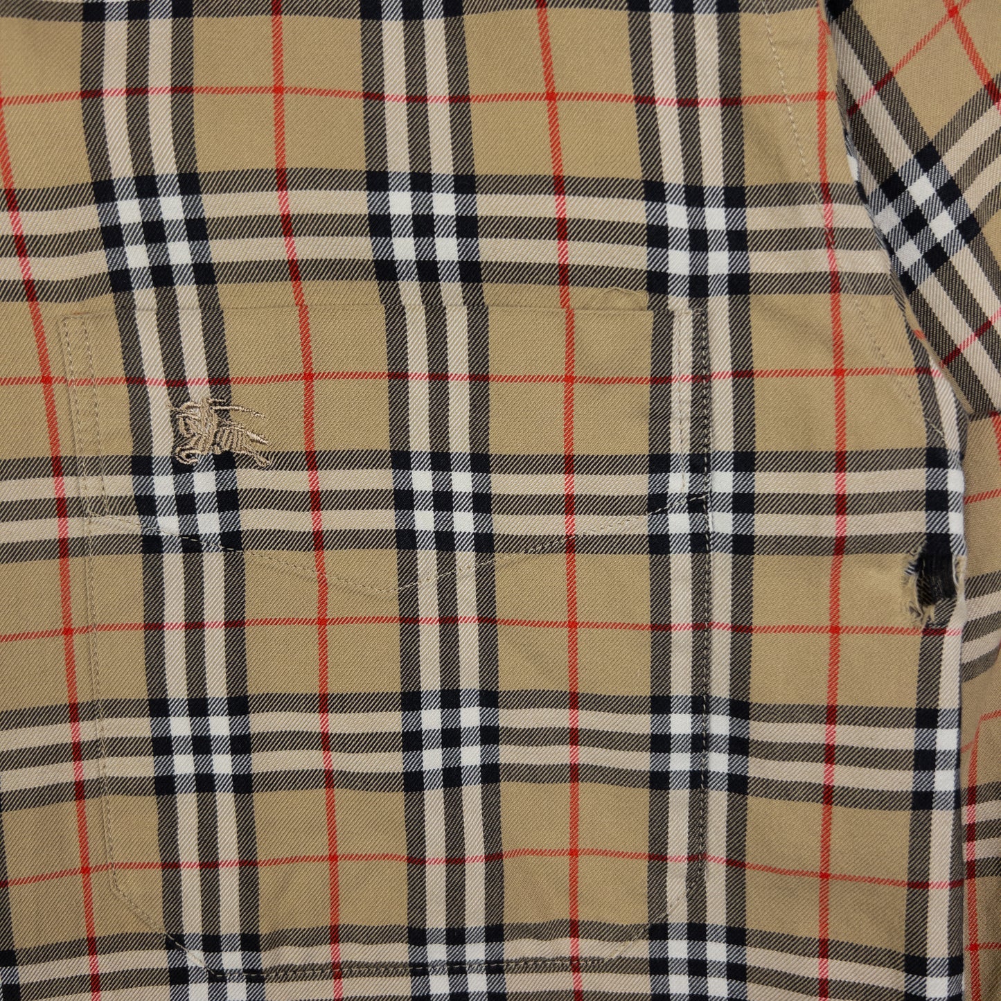 Vintage Burberry Nova Check Long Sleeve Button Up Shirt Size S