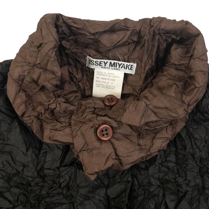Vintage 90s Issey Miyake Reversible Button Up Crinkle Jacket Size M