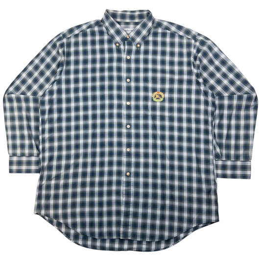 Vintage Burberry Nova Check Long Sleeve Button Up Shirt Size XL