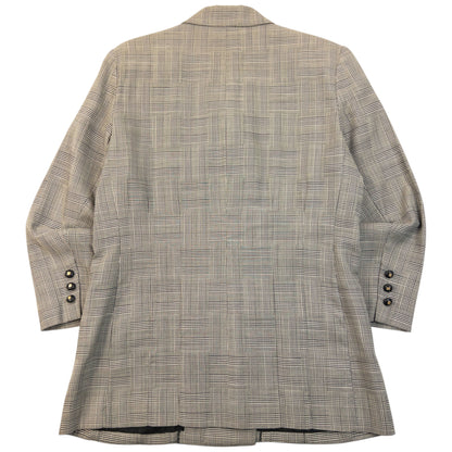 Vintage 90s Balenciaga Checkered Jacket & Skirt Suit Set Womens Size L