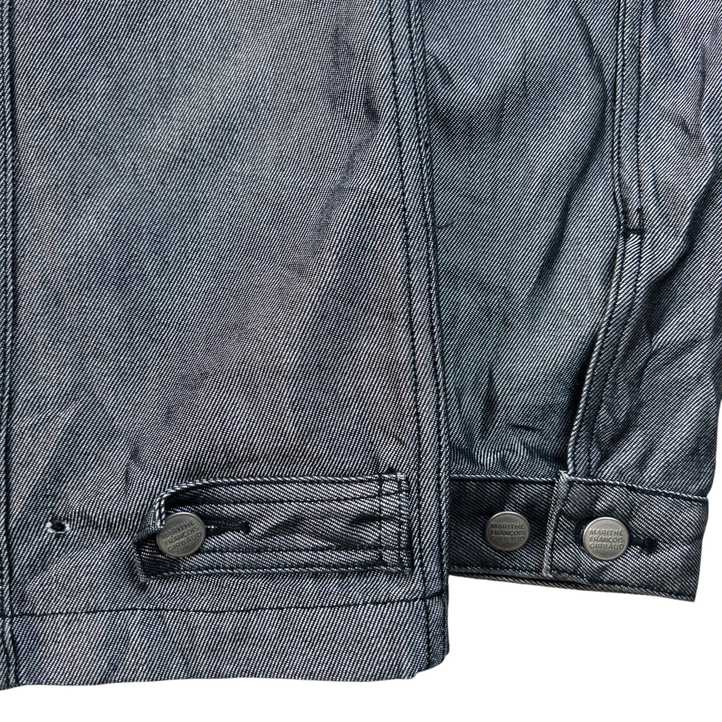 Vintage 2000s Marithe + Francois Girbaud Metallic Denim Jacket Size XL