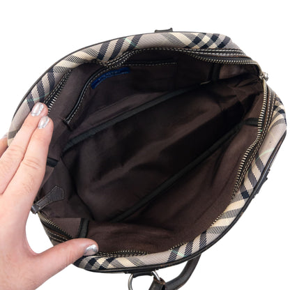 Vintage 2000s Burberry Blue Label Nova Check Handbag in grey, photo 4