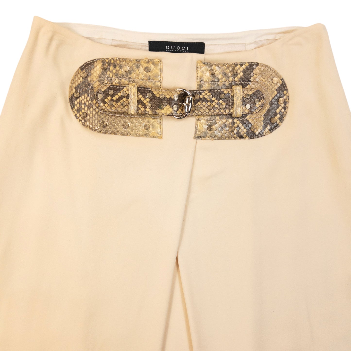 Vintage 2000s Gucci Snakeskin Buckle Skirt Womens Size W26