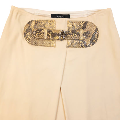 Vintage 2000s Gucci Snakeskin Buckle Skirt Womens Size W26