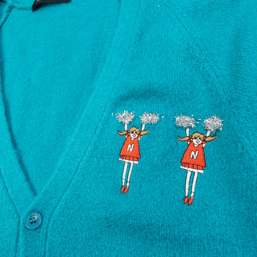Vintage Ne-Net By Issey Miyake Embroidered Cheerleader Cardigan Womens Size M