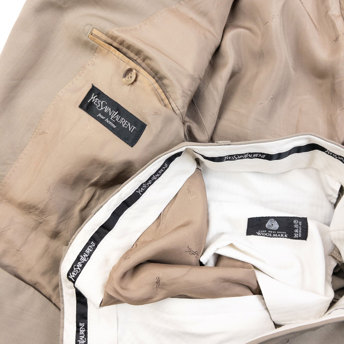 Vintage 90s YSL Yves Saint Laurent Jacket & Trousers Suit Set Size M
