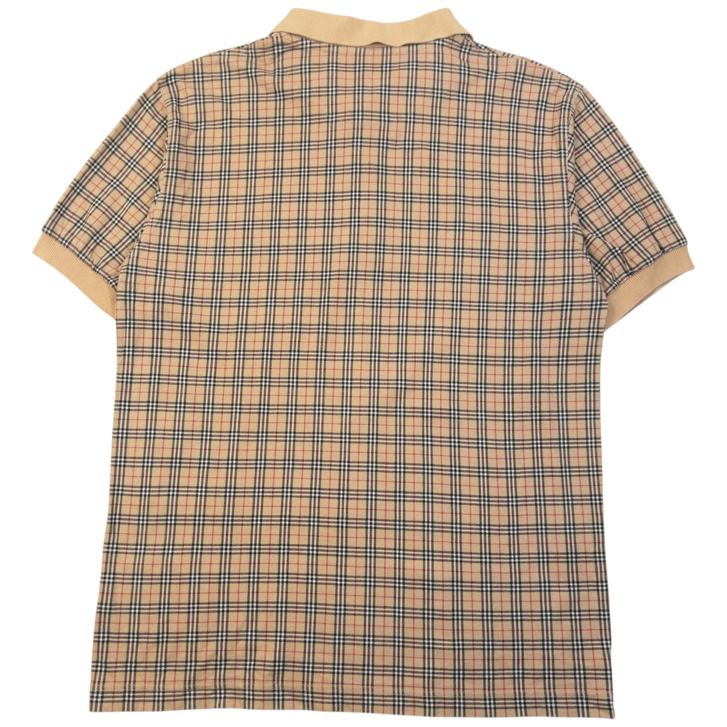 Vintage 90s Burberry Nova Check Polo Shirt Womens Size L