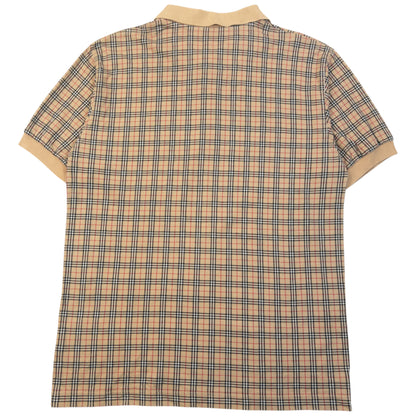 Vintage 90s Burberry Nova Check Polo Shirt Womens Size L