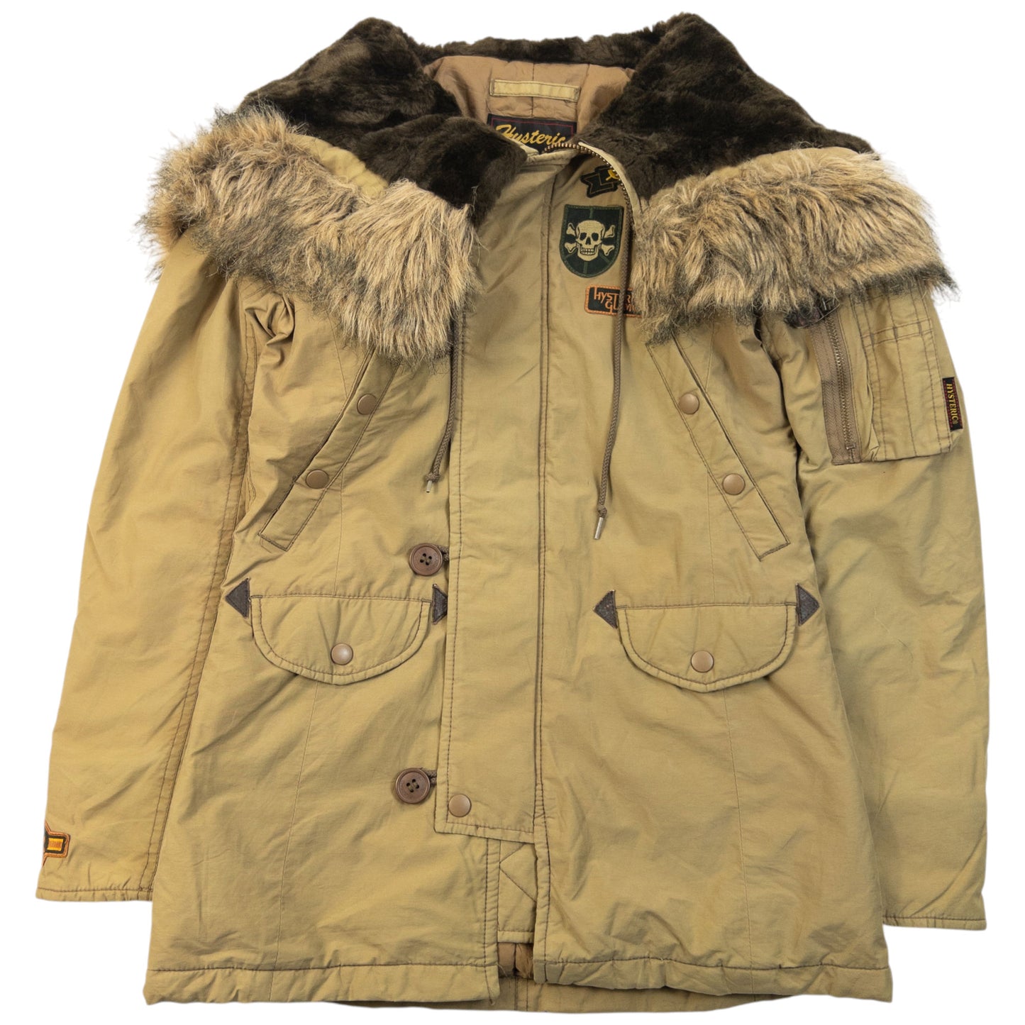 Vintage 90s Hysteric Glamour Fur Hood Cape Jacket Womens Size M
