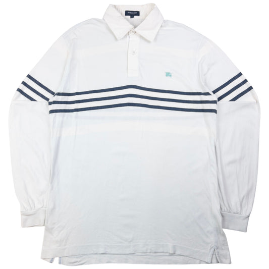 Vintage Burberry Long Sleeve Polo Shirt Size M
