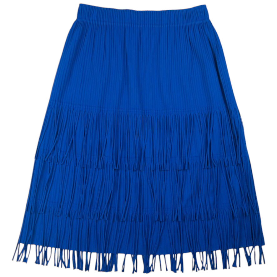 Vintage Issey Miyake Me Pleated Fringe Skirt Womens Size W32
