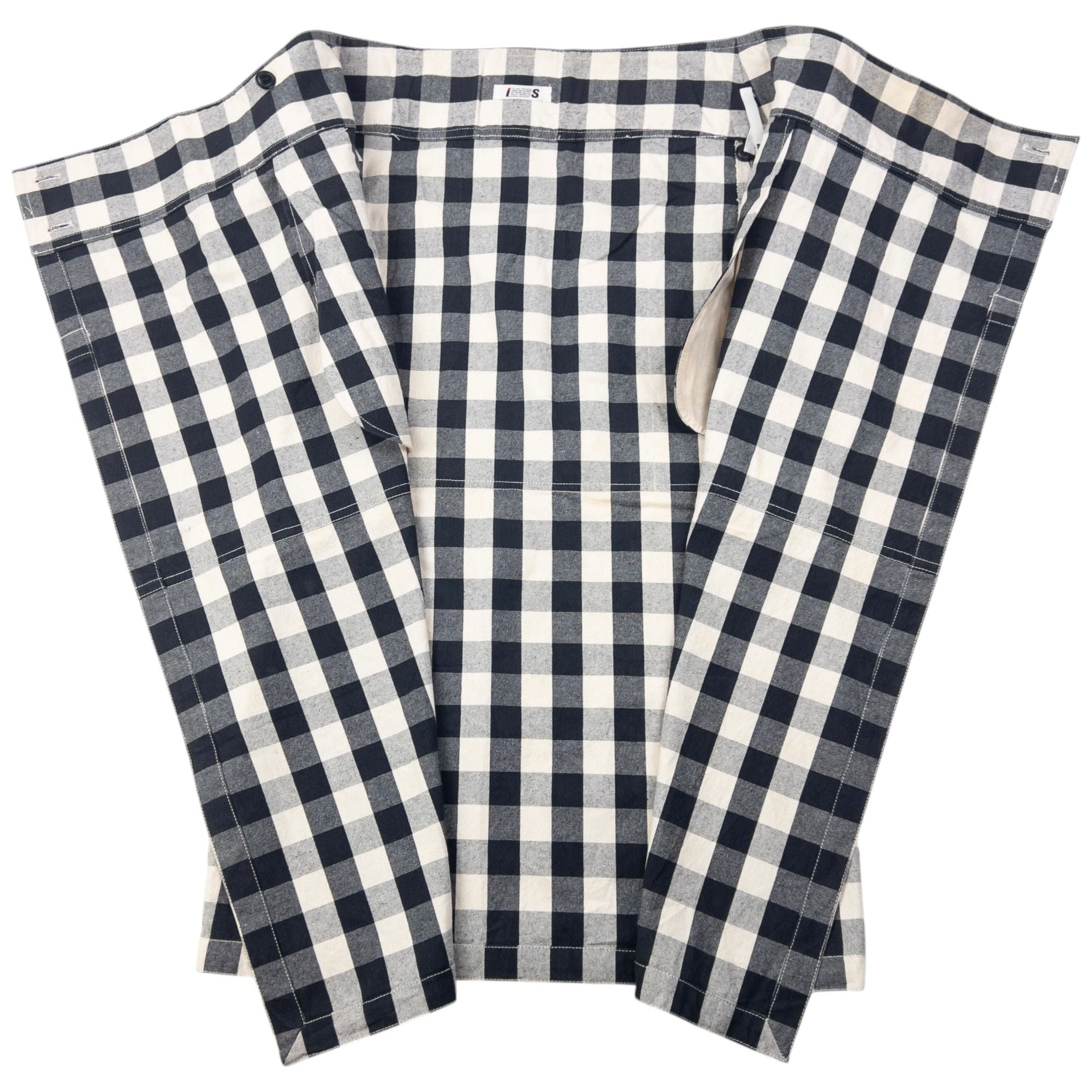 Vintage Issey Miyake Checkered Wrap Skirt Womens Size W30