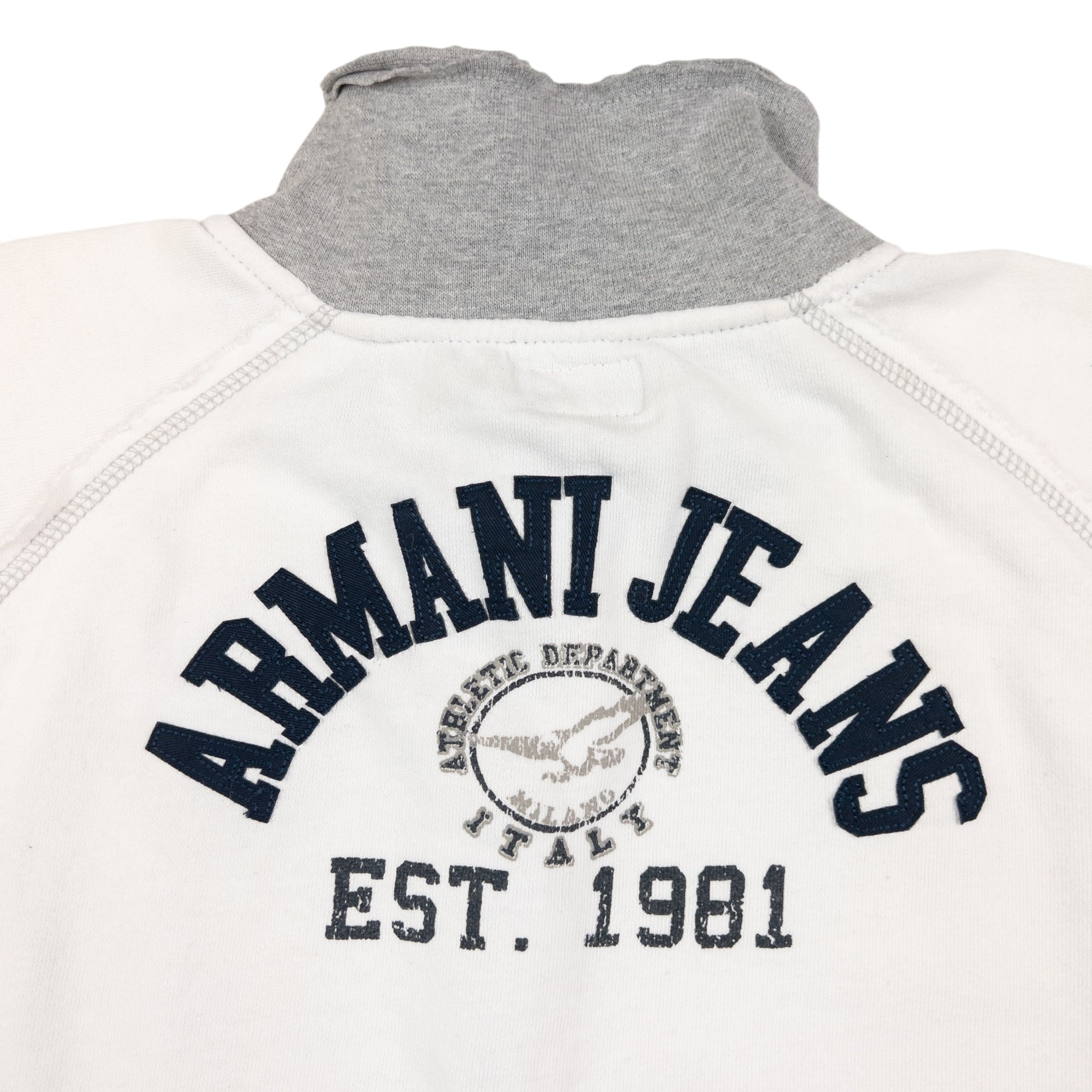 Vintage Armani Jeans Q Zip Sweatshirt Size XL