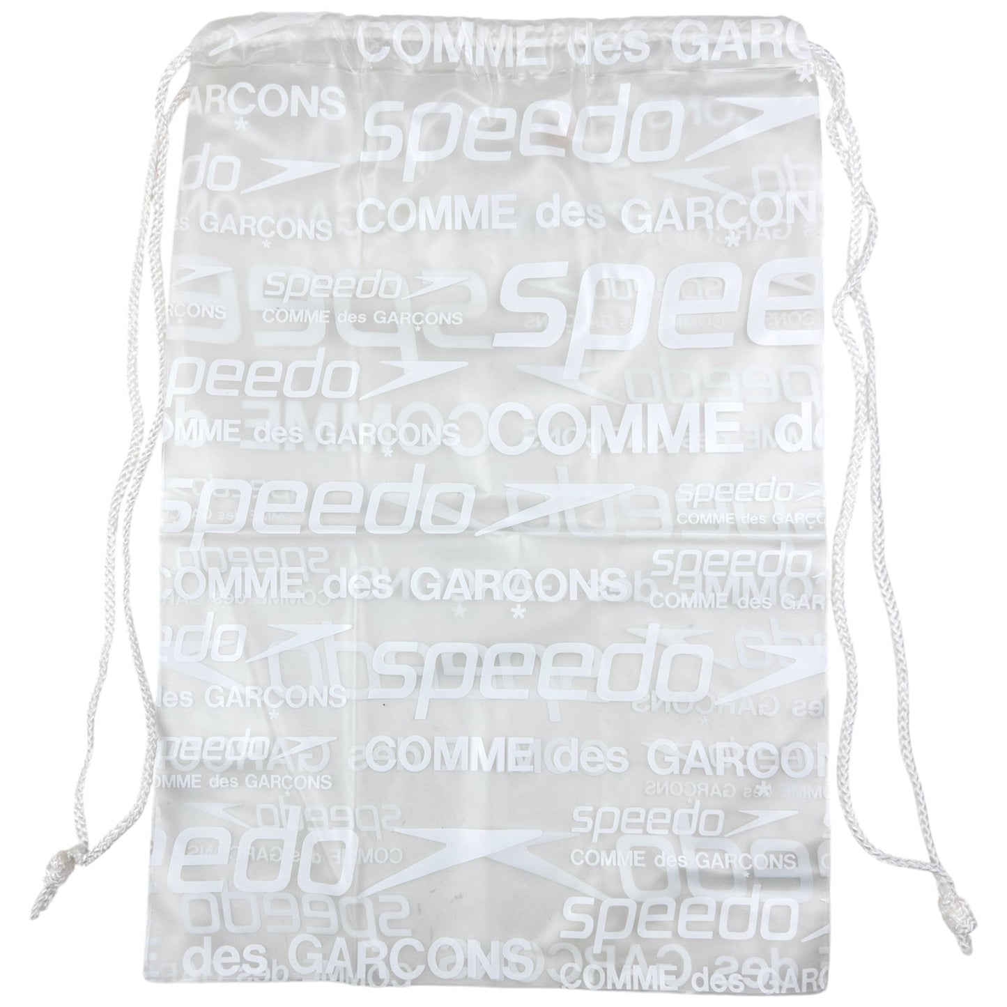 Vintage Comme Des Garçons X Speedo Clear Monogram Drawstring Bag