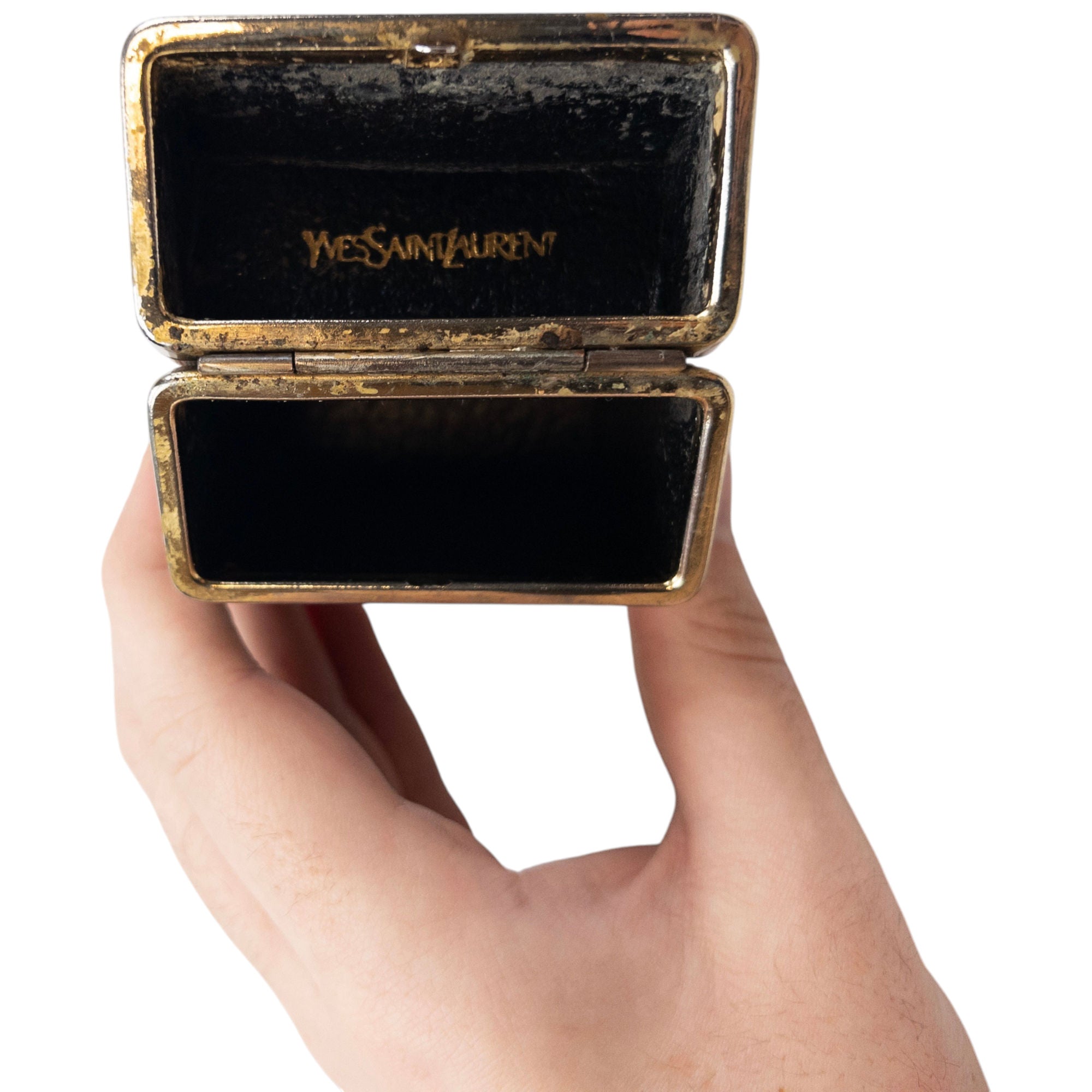 Vintage YSL Yves Saint Laurent Monogram Cigarette Carton Box