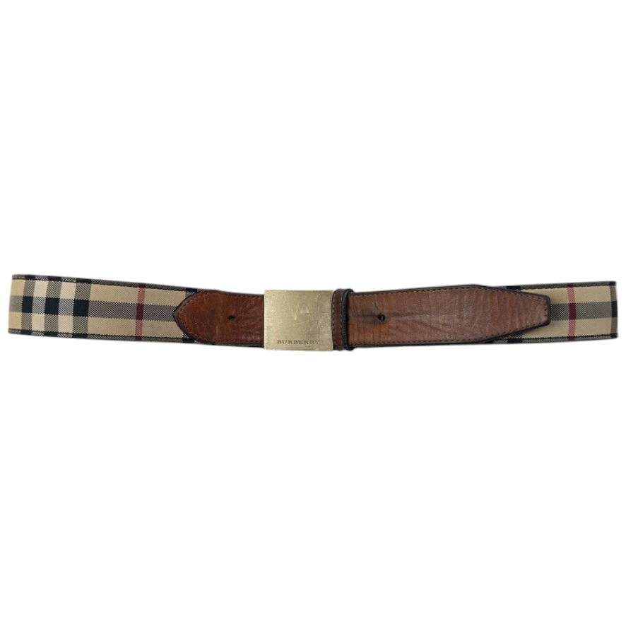 Vintage Burberry Nova Check Belt Size W30