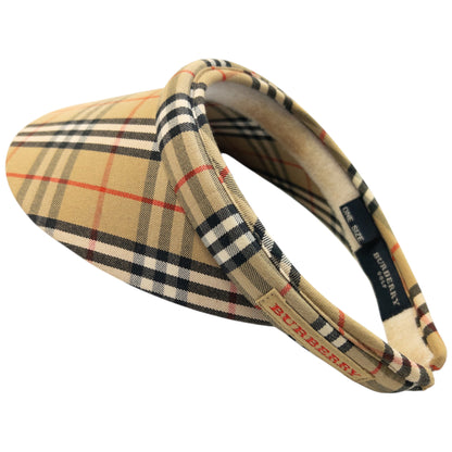Vintage 2000s Burberry Nova Check Visor Hat Headband