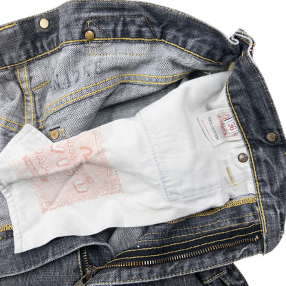 Vintage Evisu Embroidered Gull Bondage Zip Japanese Denim Jeans Size W33