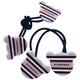 Vintage 2000s Burberry Nova Stripe Bear Hair Ties