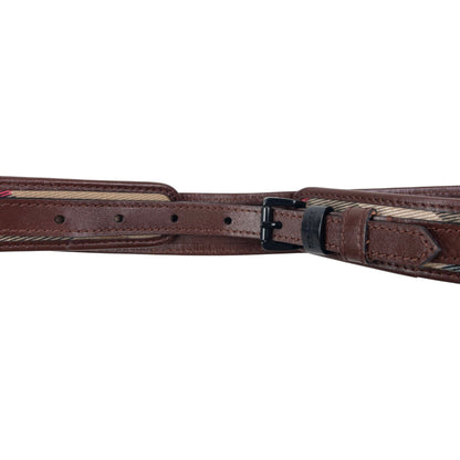 Vintage 2000s Burberry Nova Check Leather Belt Size W34