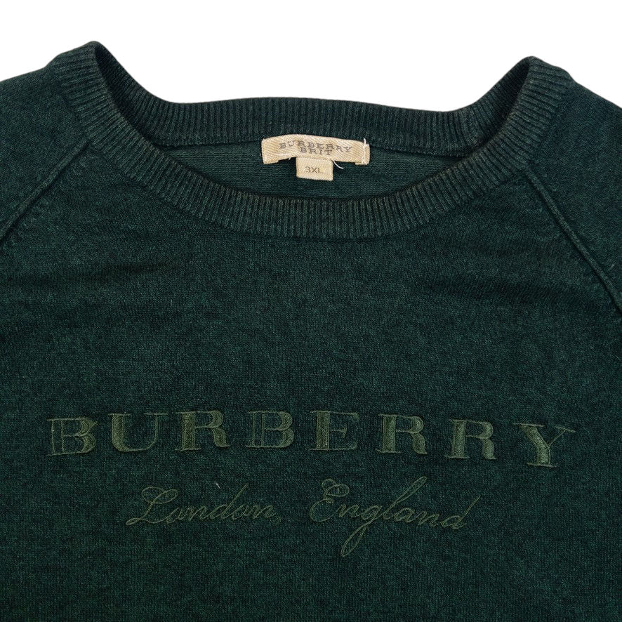 Vintage Burberry Brit Embroidered Jumper in green, photo 3