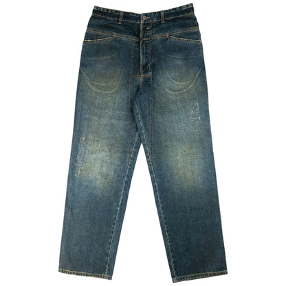 Vintage Marithe + Francois Girbaud Suede Pocket Denim Jeans Size W34