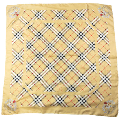 Vintage 90s Burberry Nova Check Silk Scarf