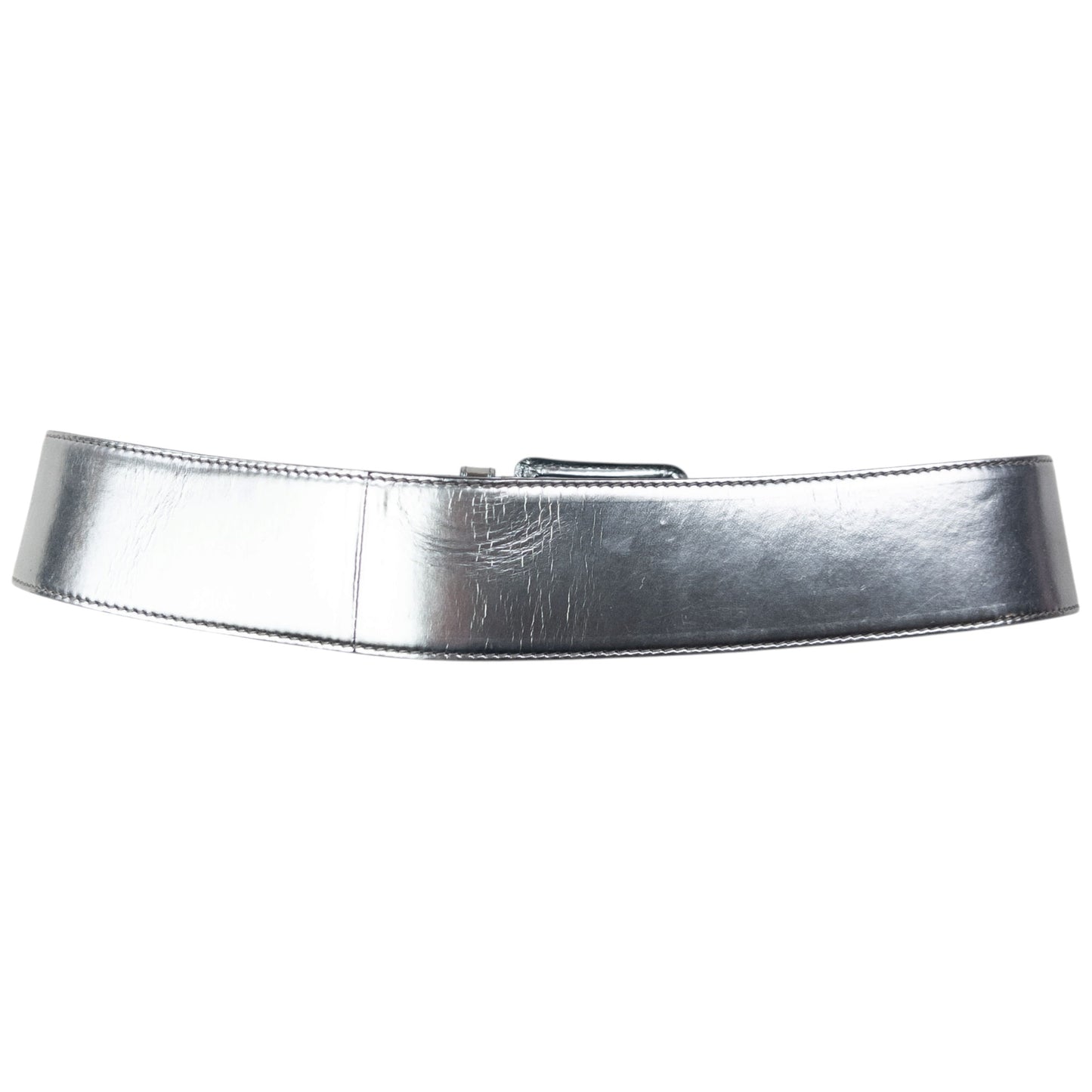 Vintage 2000s Miu Miu Metallic Leather Belt Size W26