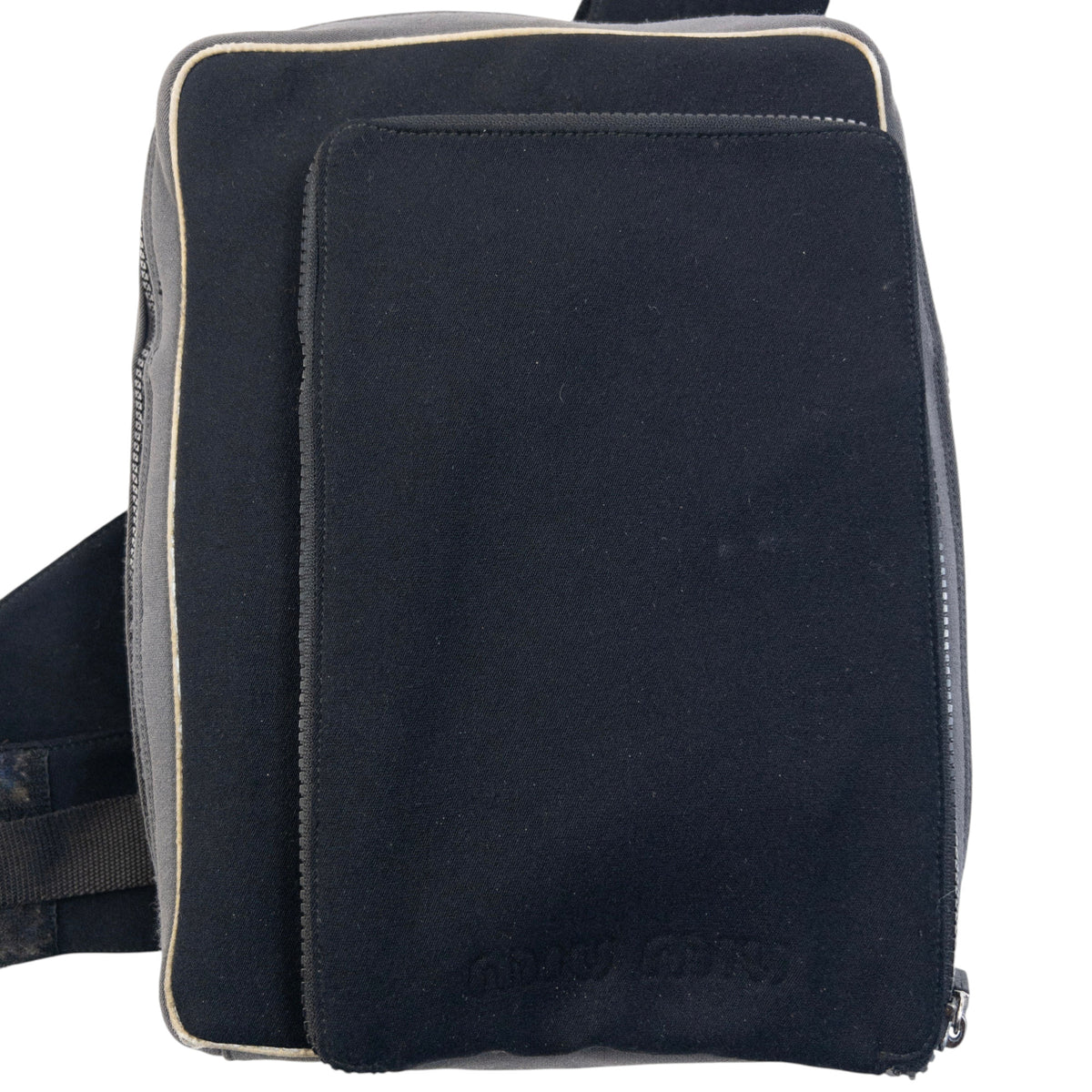 Vintage 2000s Miu Miu Sling Crossbody Bag in black, photo 2