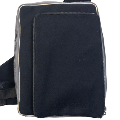 Vintage 2000s Miu Miu Sling Crossbody Bag in black, photo 2