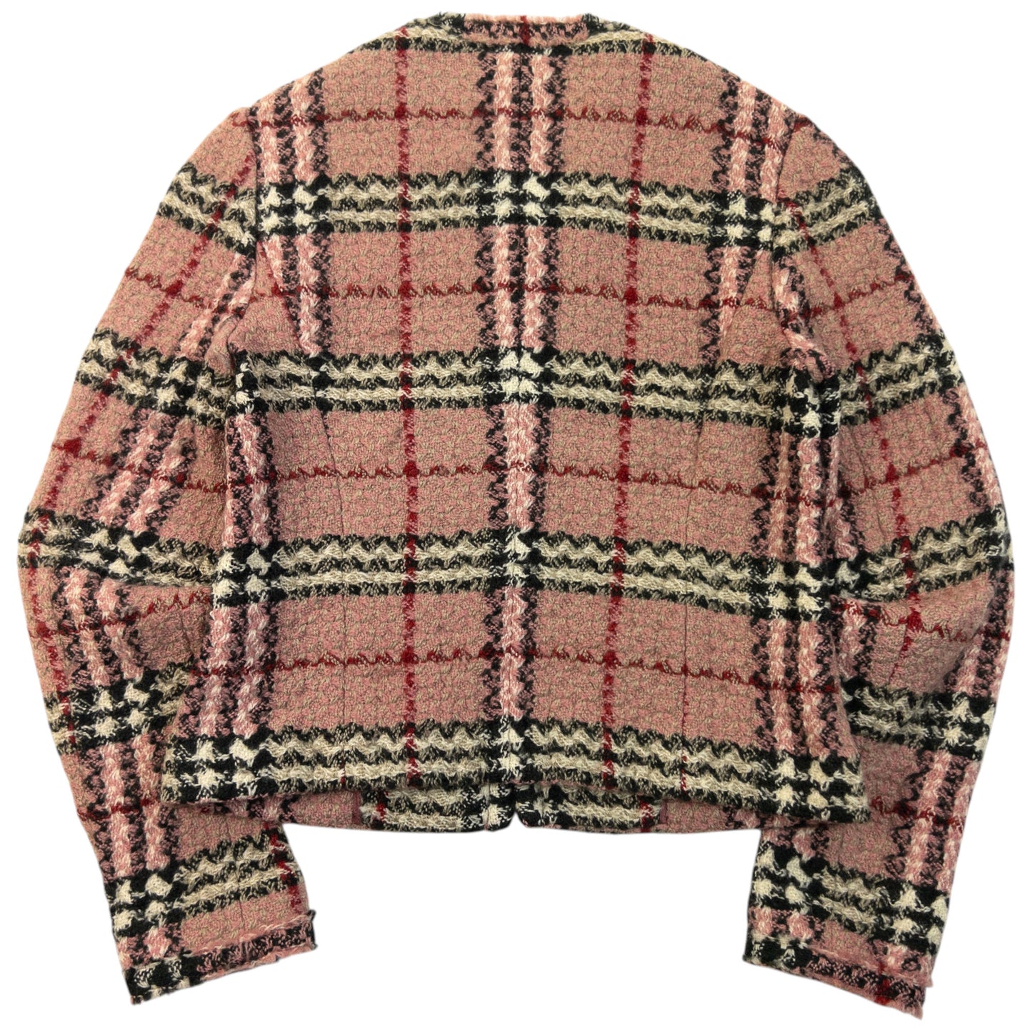 Vintage 2000s Burberry Nova Check Tweed Jacket Womens Size M