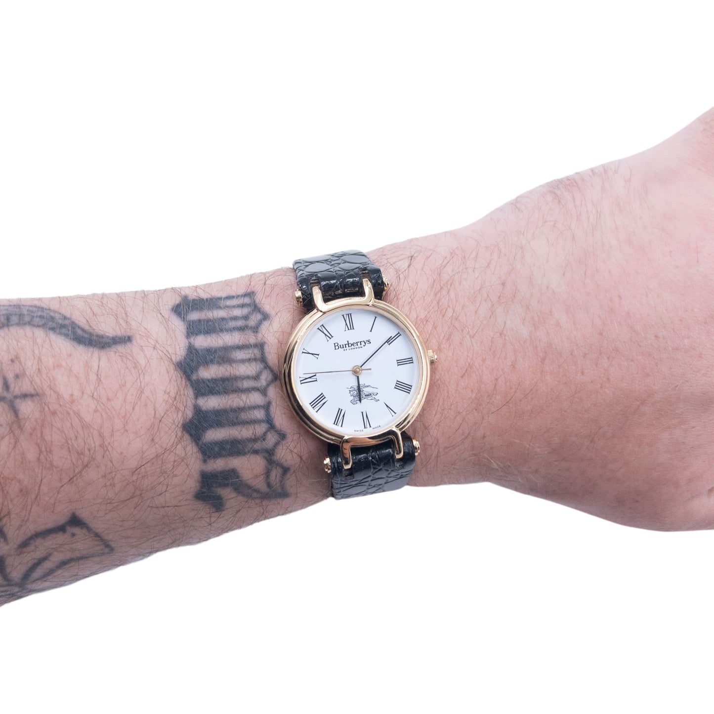 Vintage 90s Burberry Leather Watch