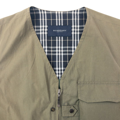 Vintage 2000s Burberry Lightweight Cargo Vest Gilet Size S