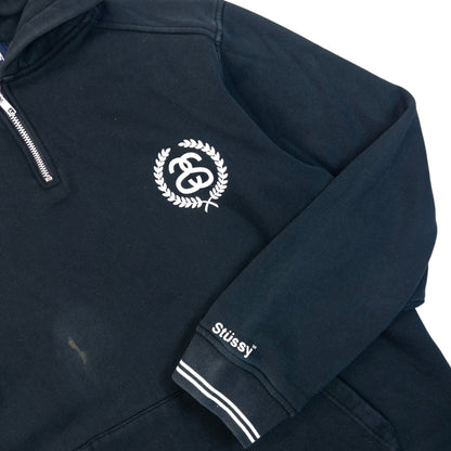 Vintage 2000s Stussy Q Zip Graphic Hoodie Size M