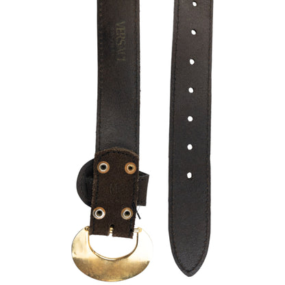 Vintage 90s Versace Jeans Couture Suede Leather Belt Size M