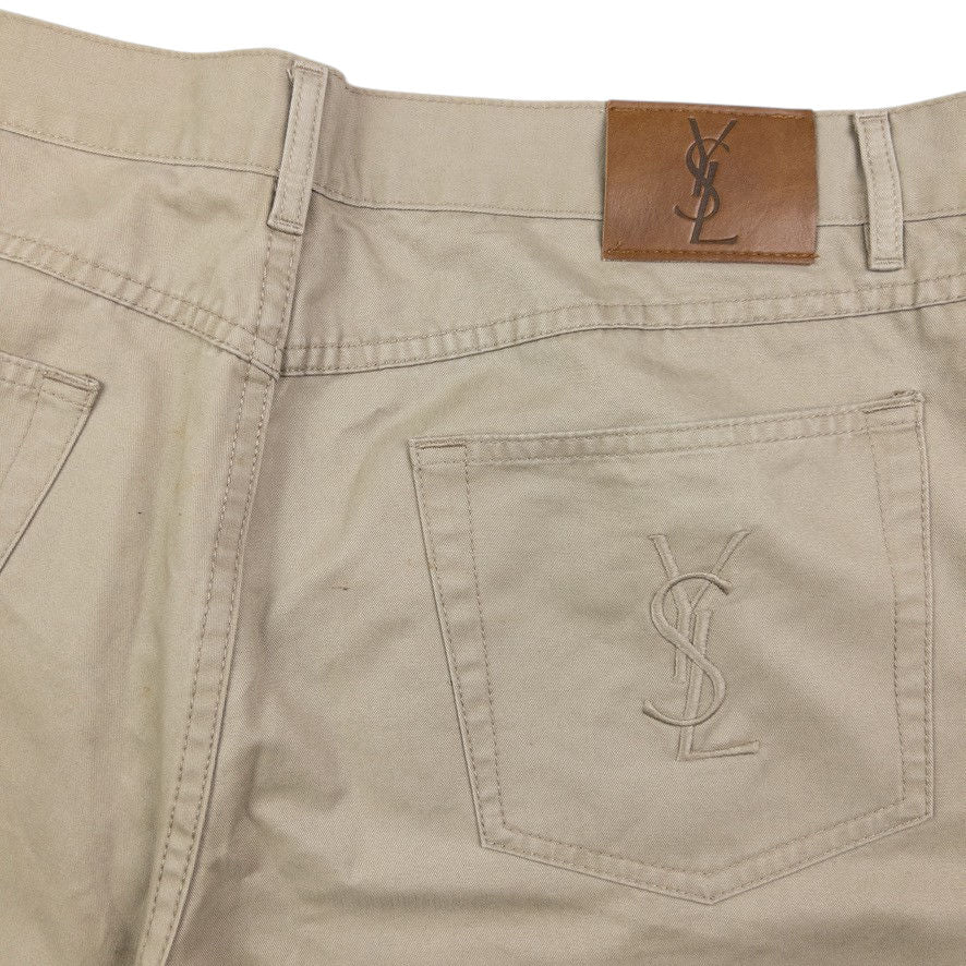 Vintage YSL Yves Saint Laurent Embroidered Chino Trousers Size W40