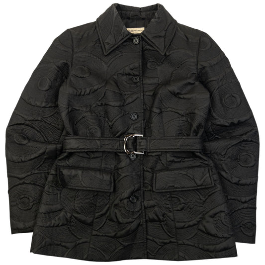 Vintage 2000s Emporio Armani Belt Waist Quilted Jacket Womens Size M