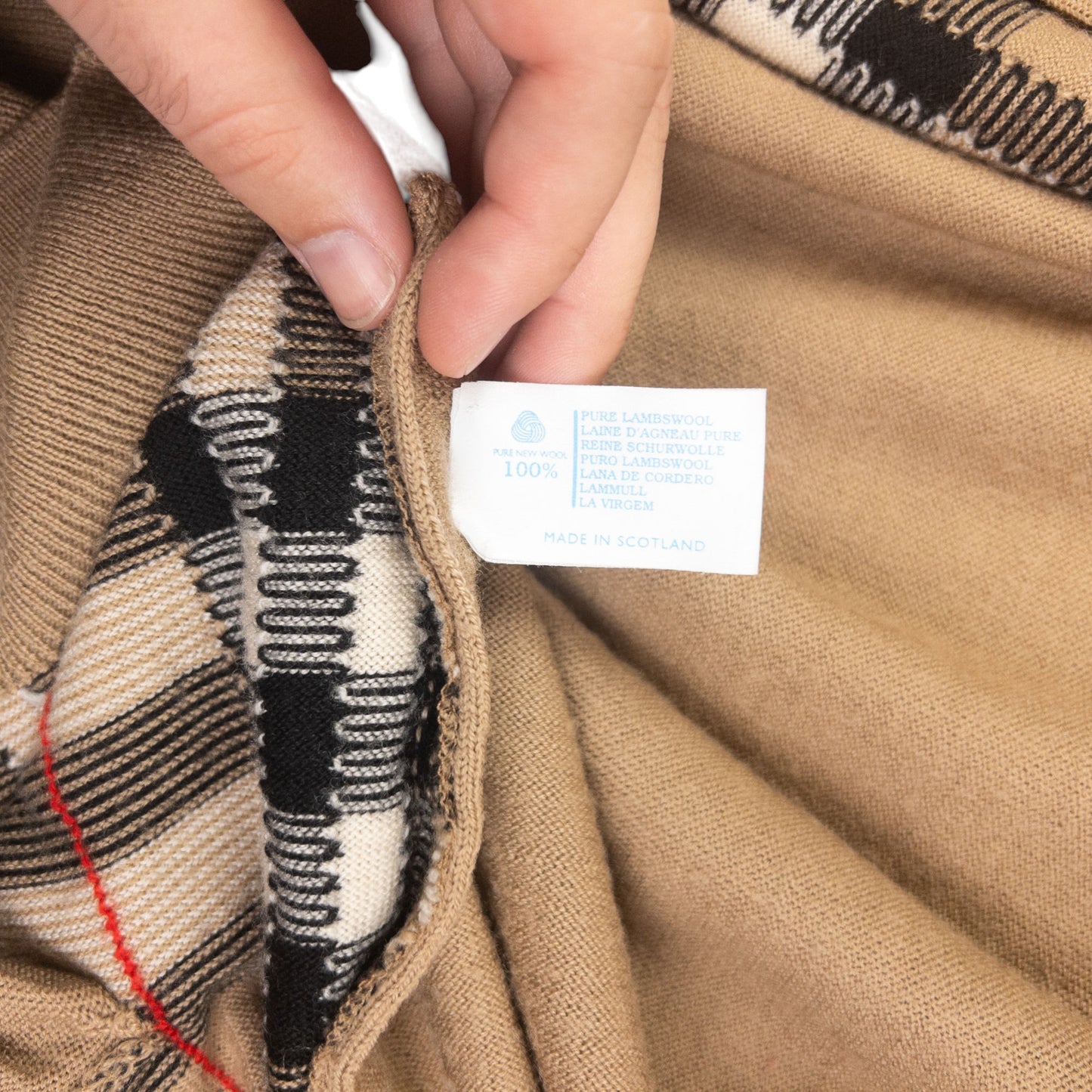Vintage Burberry Nova Check Wool Sweater Vest Size M