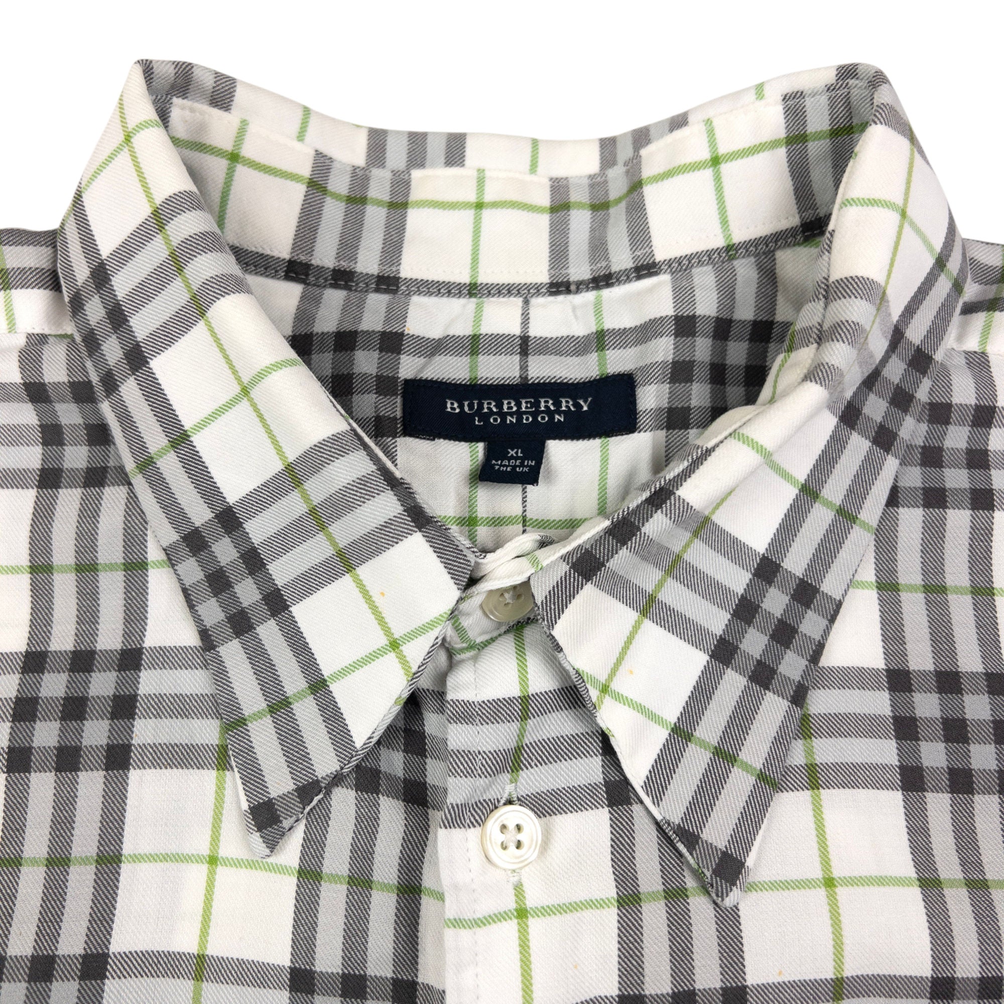 Vintage Burberry Nova Check Short Sleeve Button Up Shirt Size XL