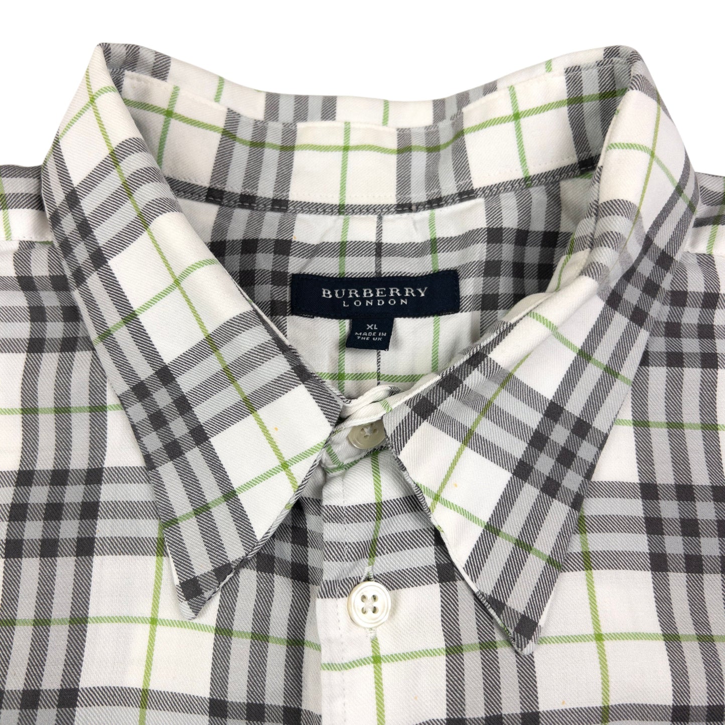 Vintage Burberry Nova Check Short Sleeve Button Up Shirt Size XL