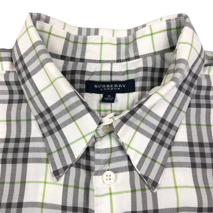 Vintage Burberry Nova Check Short Sleeve Button Up Shirt Size XL