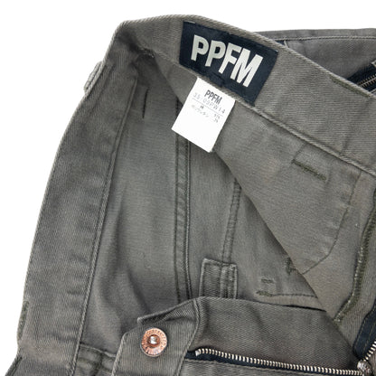 Vintage 2000s PPFM Curved Stacked Leg Denim Jeans With Suspenders Size W32