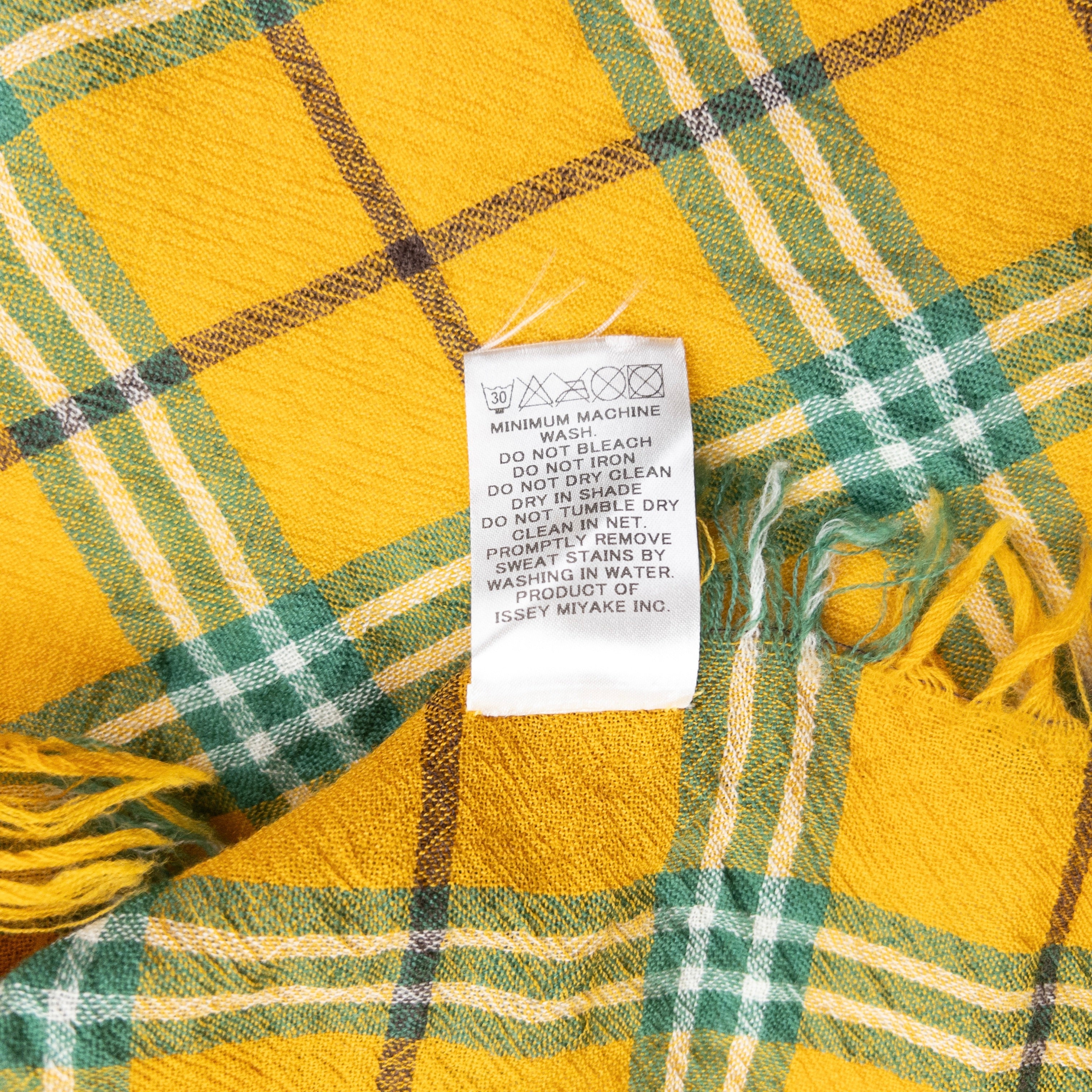 Vintage 2000s Issey Miyake Lightweight Checkered Scarf