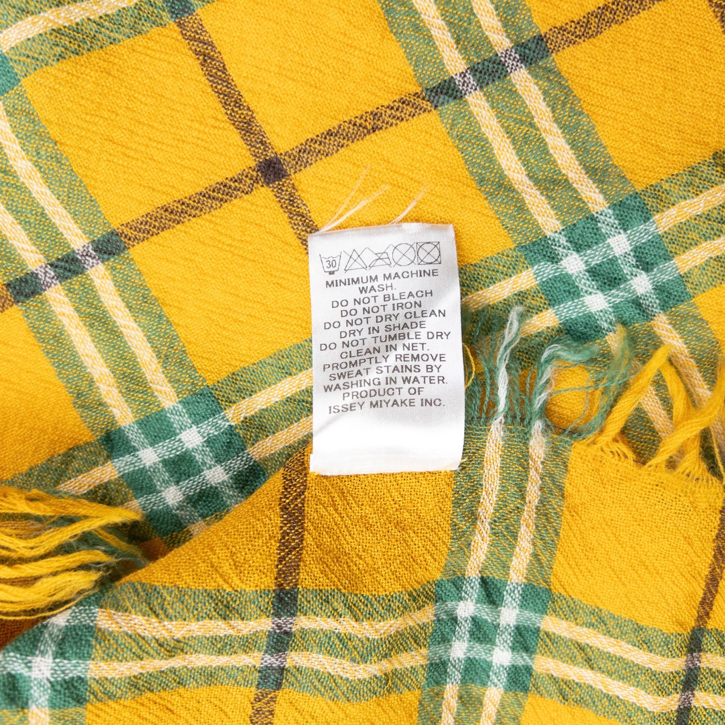 Vintage 2000s Issey Miyake Lightweight Checkered Scarf