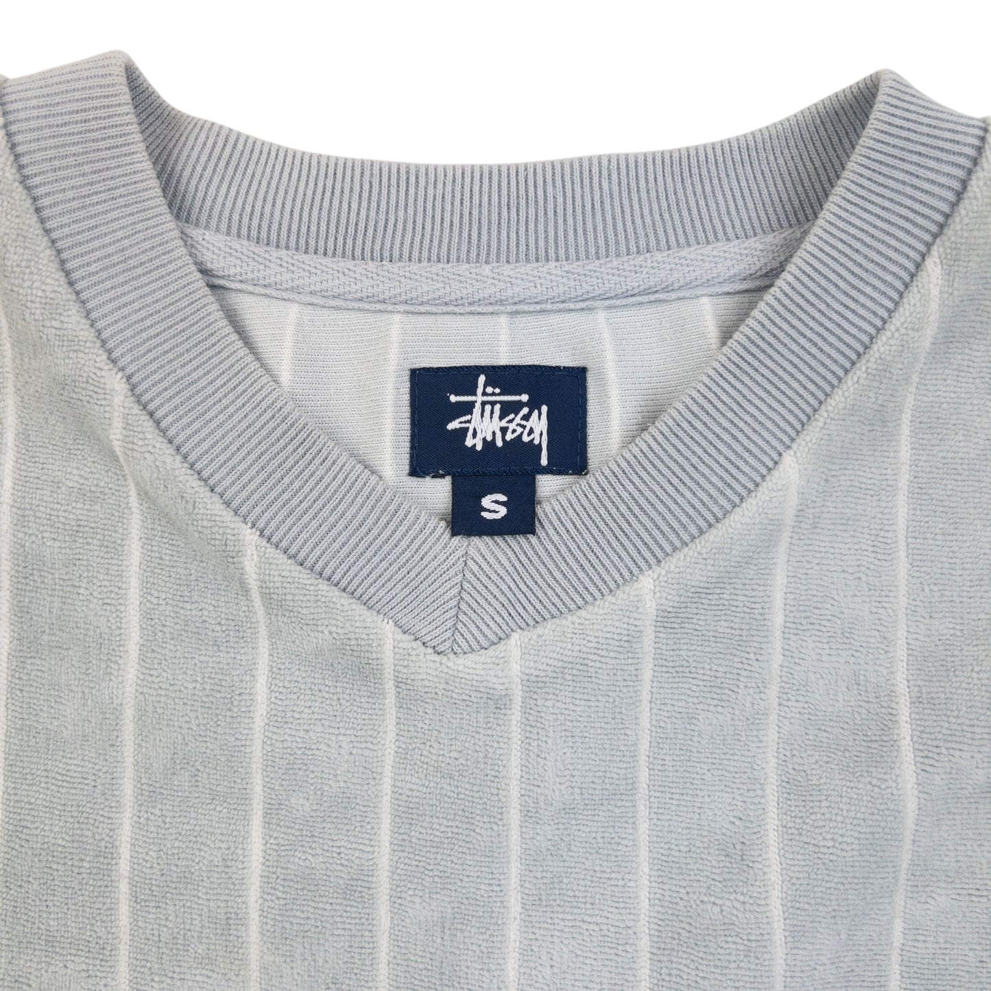 Vintage 2000s Stussy Striped Velour Sweatshirt Size XS
