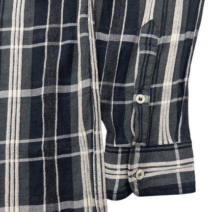 Vintage Armani Jeans Checkered Long Sleeve Button Up Shirt Size M