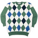 Vintage 90s Burberry Argyle Pattern Jumper Size M