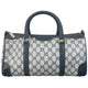 Vintage 80s Gucci Monogram Leather Handbag