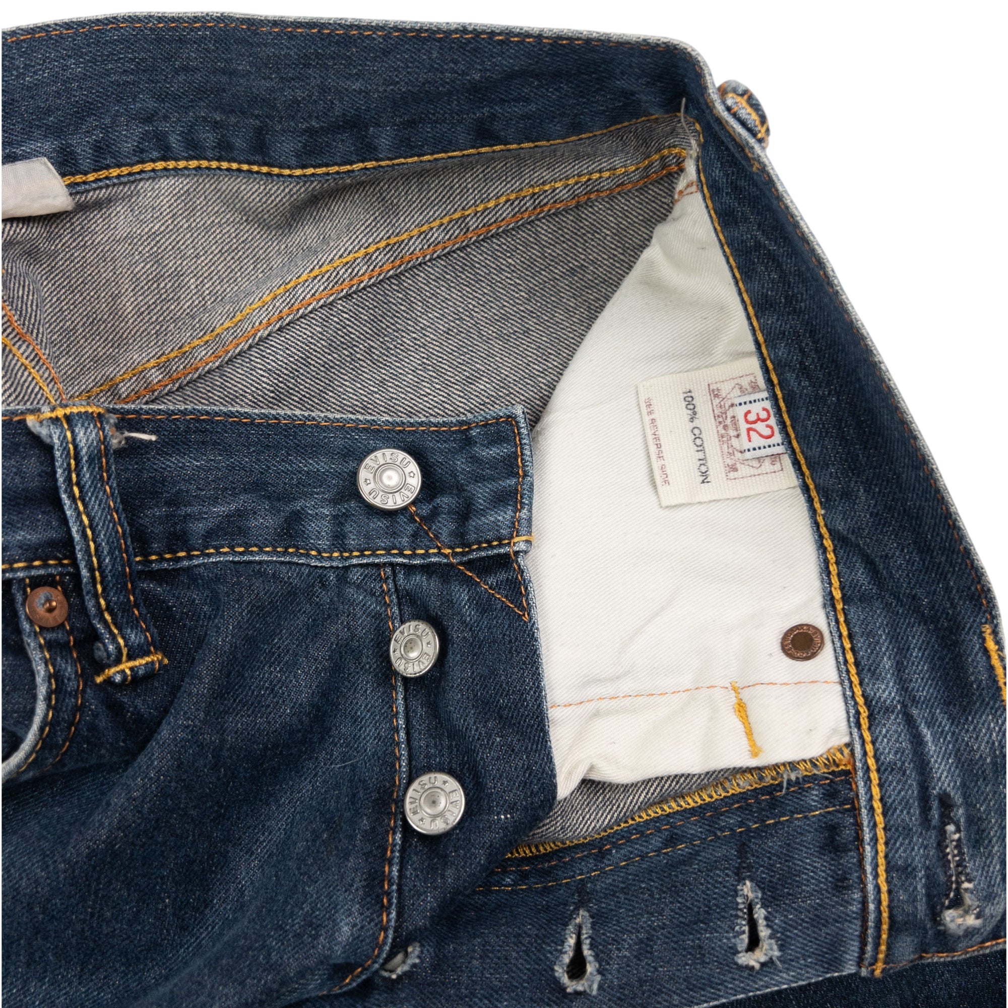 Vintage Evisu Painted Daicock Japanese Denim Jeans Size W32